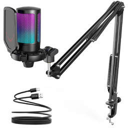 Mikrofon Pojemnościowy Studyjny Fifine A6T Ampligame USB RGB