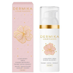 Dermika Luxury Placenta, Krem-eliksir Młodości Na Noc Twarz/szyja/dekolt,