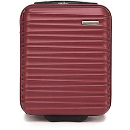 Walizka kabinowa z ABS-u z żebrowaniem bordowa