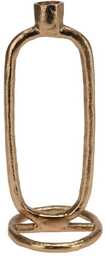 Świecznik aluminiowy złoty 24 cm