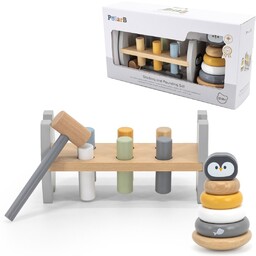 Viga Toys VIGA PolarB Zestaw Drewniana Piramidka +