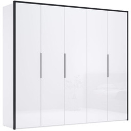 Szafa 5-drzwiowa glamour biały połysk Lucca LC-15-WB