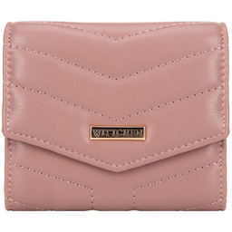 Damski portfel z ekoskóry mały różowy