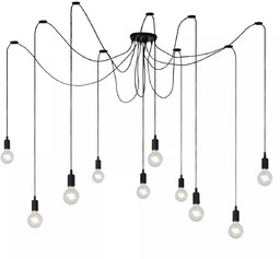 Lucide Wisząca lampa industrialna Fix Multiple pająk czarny