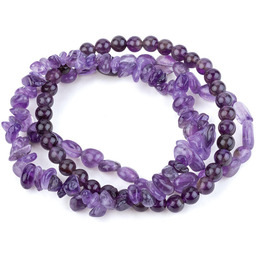 Decodoma Zestaw 3 szt. bransoletek AMETYST