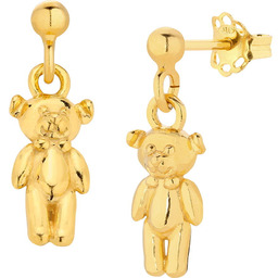 MYNESS Kolczyki pozłacane z misiami