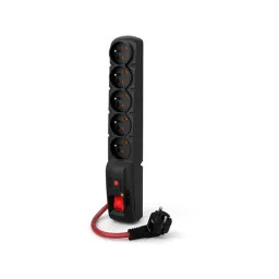 Acar F5 Power 5 gniazd 10m Czarny Listwa
