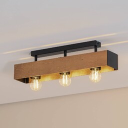 Lampa sufitowa Miluza Luminex, jasne drewno, salon /