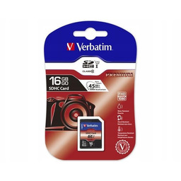 Karta pamięci Sdhc Verbatim 16GB Class 10