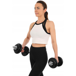 Hantle Żeliwne 2x9,5kg gryf obciążenia Hantla Zestaw Hantli