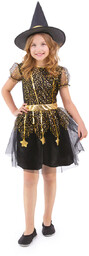 Kostium Czarno-złota Czarownica - 1 szt.