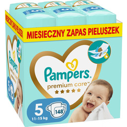 Pieluszki Premium Care 5, 1116 kg, 148 szt.