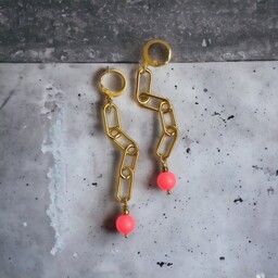 Pakamera Swarovski neon pearls : neon red