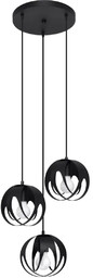 Lampa wisząca TULOS 3P czarna SL.1088 - Sollux