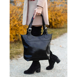 Torebka skórzana damska DAN-A T195B czarna