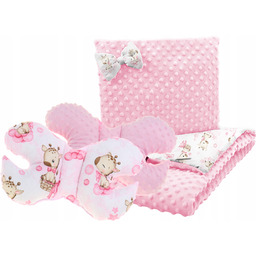 Kocyk Minky Poduszka Motylek Do Wózka Nosidełka Kołyski