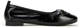 Baleriny z miękkiej skóry z kokardką z monogramem
