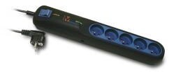 Lestar Listwa przeciwprzepięciowa LFT-2001A, 3L EMI/RFI, 2.5m, czarna