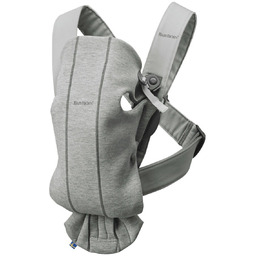 BabyBjorn, Mini, Nosidełko, Jersey, Jasny Szary, 3D