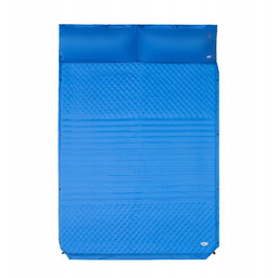 Mata Samopompująca Dwuosobowa z Poduszką, 130 cm niebieski