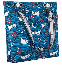 Letnia, plażowa shopperka z poliestru