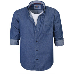 Koszula Męska Jeansowa z Długim Rękawem Regular Fit
