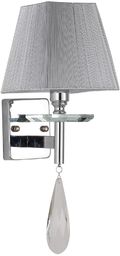 LAMPA ŚCIENNA KINKIET KLASYCZNY KRYSZTAŁOWY CHROMOWANY VALENTINA W1