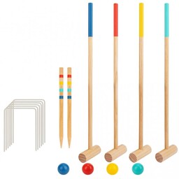 Tooky Toy Drewniany Krykiet Gra Sportowa Ogrodowa