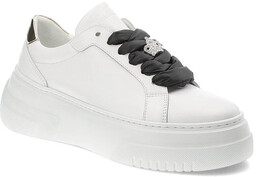 Chebello Białe Sneakersy Modne Obuwie Damskie Na Platformie