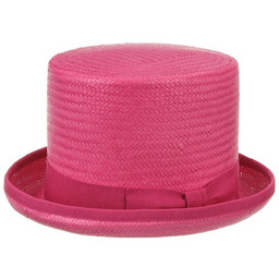 Kapelusz Cylinder Słomkowy Rom by Lipodo, fuksja, cm