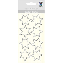 Ursus 75070021 designerskie naklejki, gwiazdy, 8 sztuk, samoprzylepne,