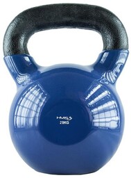 HMS, Kettlebell żeliwny pokryty winylem, KNV28 Blue, 28