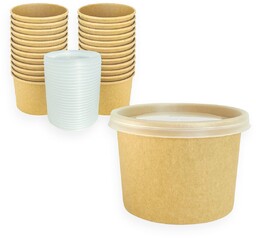 50 szt Kubek papierowy 350ml na zupę