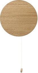 Nowodvorski Drewniana lampa ścienna Minimal 9377 okrągły kinkiet