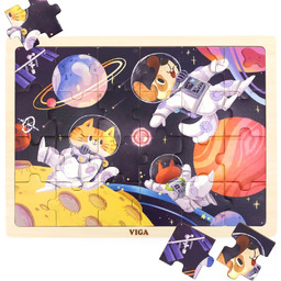 Viga Toys Viga Drewniane Puzzle Układanka 24 El.