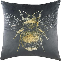 Evans Lichfield Poduszka wypełniona pierzem złota pszczoła, szara,