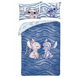 Pościel bawełniana 140x200 Stitch niebieska Kids 13