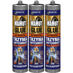 3x Bostik Mamut Klej Uniwersalny 290ml Biały