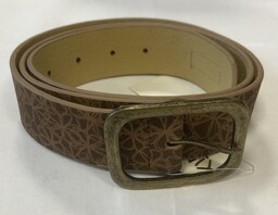 męski pasek ze skóry ekologicznej MATIX BROWN FLOWER