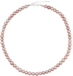 ZELDA Naszyjnik różowe naturalne perły 3w1 obroża choker