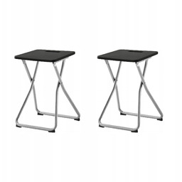 2 szt. Gunde Stołek składany czarny