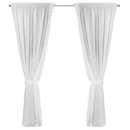 Eurofirany Firana gotowa Kaja 140x270 x2 komplet biała