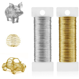 DRUT DO BIŻUTERII 0,3MM 2X 50M SREBRNY ZŁOTY