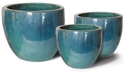 Donica mrozoodporna Glazed Egg Pot Celadon 31 x