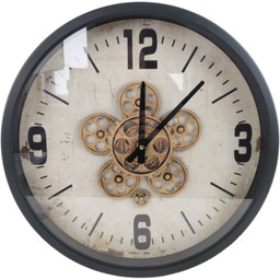 Zegar metalowy szary 46 cm