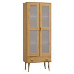Witryna drewniana Venuci szuflada 79 cm sosna