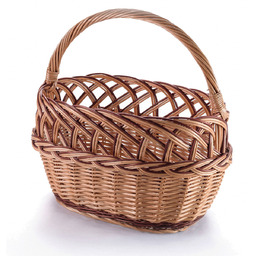 Kosz ażurowy z warkoczem WIKLINOWY ŚWIAT;1 szt.