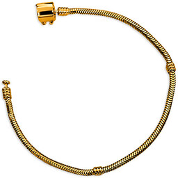 Złota bransoletka 585 żmijka do beadsów 18 cm