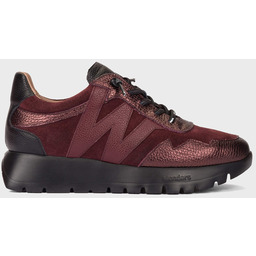 Hiszpańskie sneakersy premium - WONDERS A-24110 BORDOWE