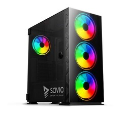 Savio Prime X1 ARGB Czarny Obudowa